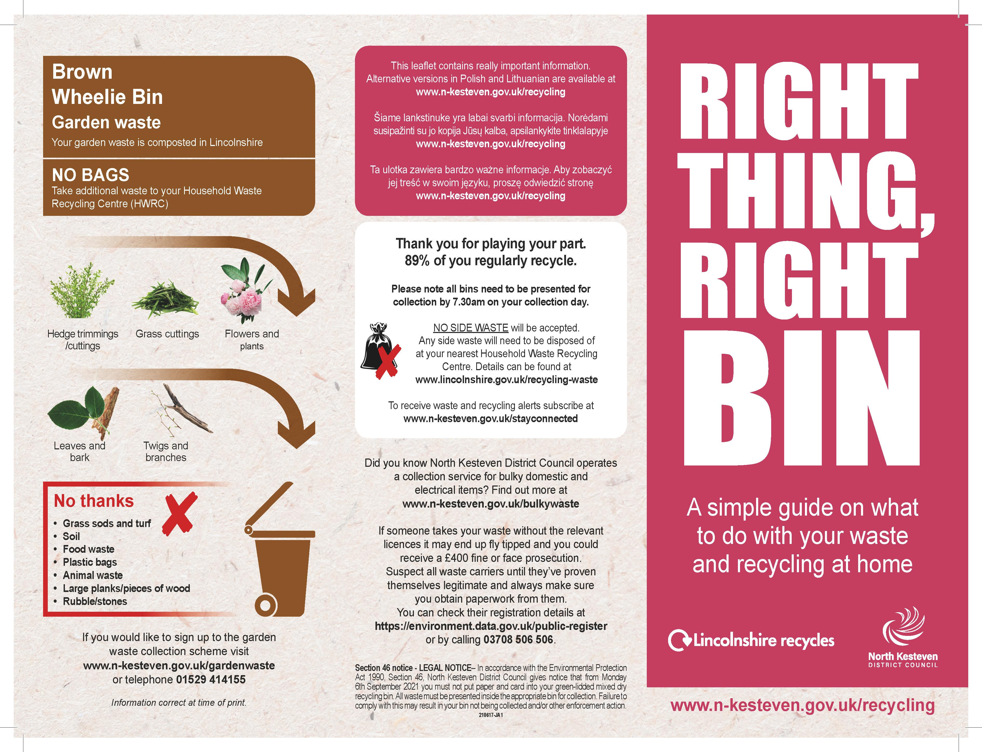 Right thing right bin leaflet final version page 1